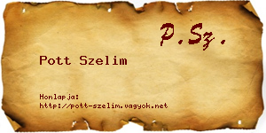 Pott Szelim névjegykártya